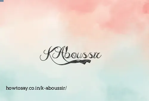 K Aboussir