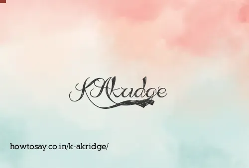 K Akridge