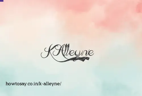 K Alleyne