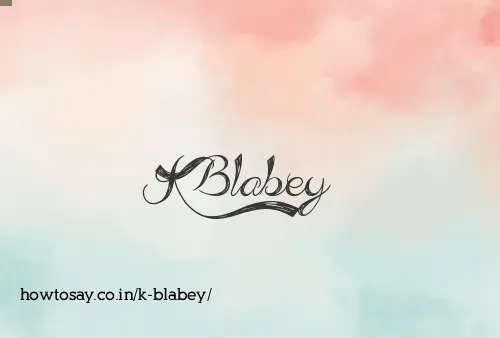 K Blabey
