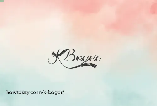 K Boger