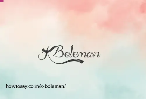 K Boleman