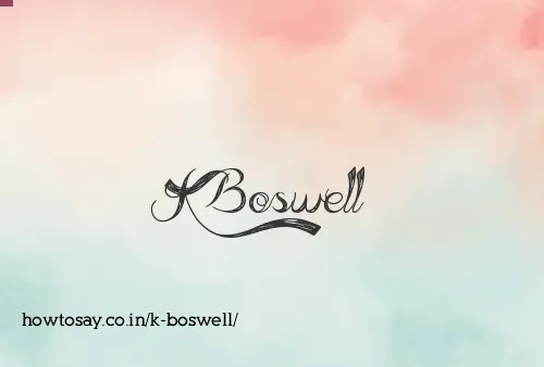 K Boswell