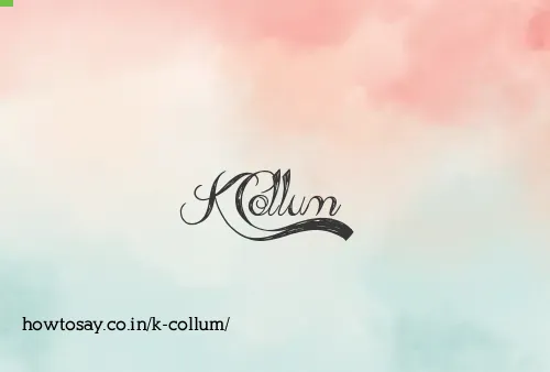 K Collum