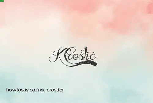 K Crostic