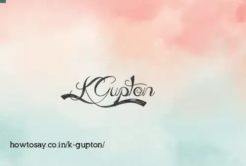 K Gupton