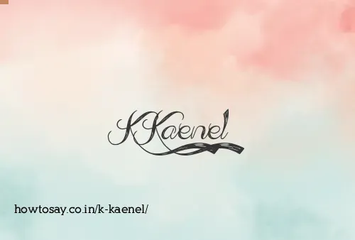 K Kaenel