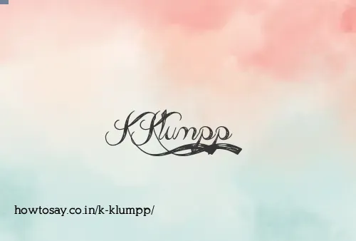 K Klumpp