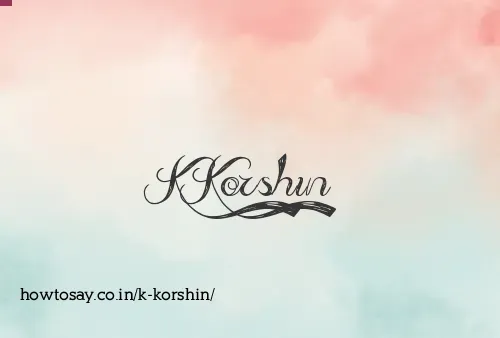 K Korshin