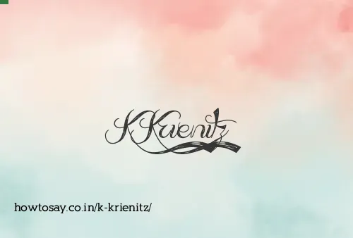 K Krienitz