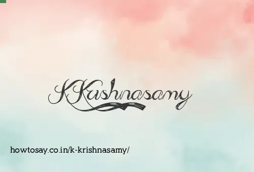 K Krishnasamy