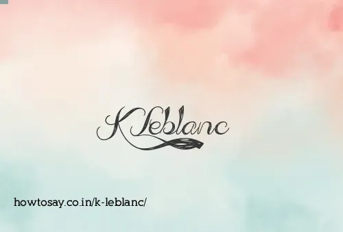 K Leblanc