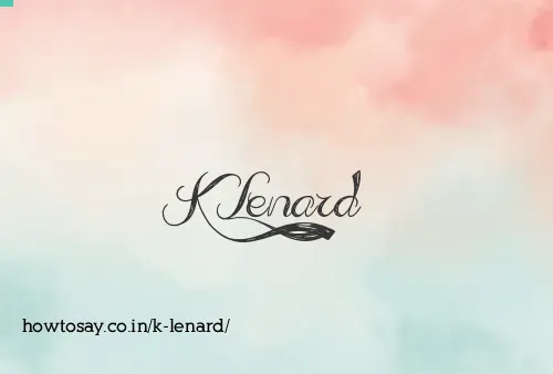 K Lenard