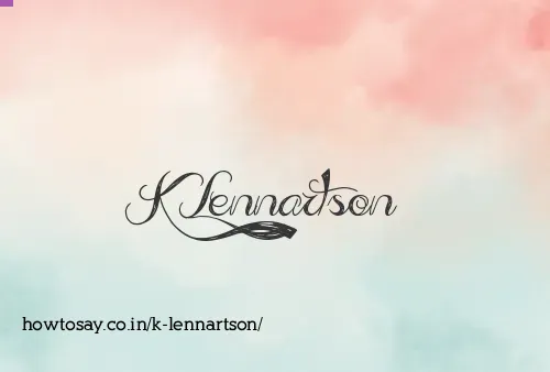 K Lennartson