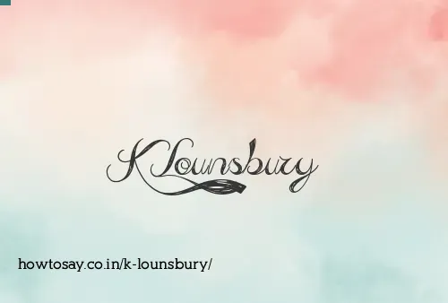 K Lounsbury