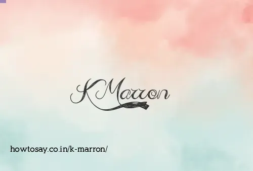 K Marron