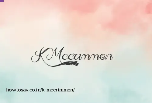 K Mccrimmon