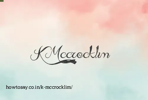 K Mccrocklim