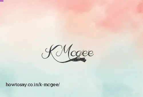 K Mcgee