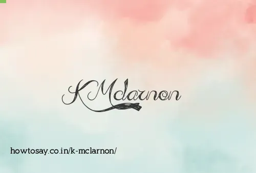 K Mclarnon