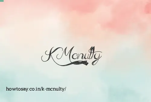 K Mcnulty