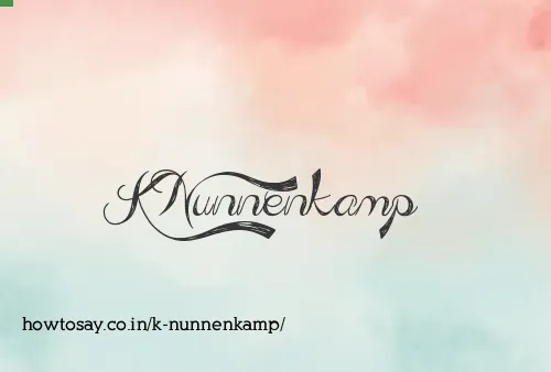 K Nunnenkamp