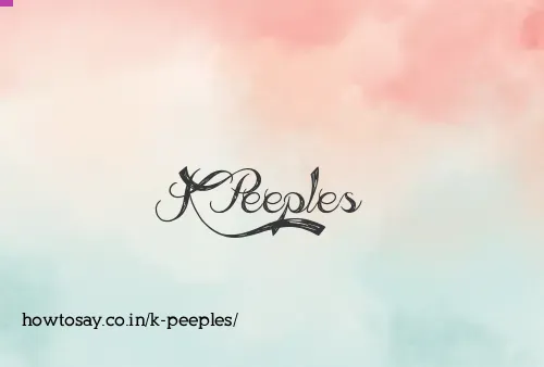 K Peeples