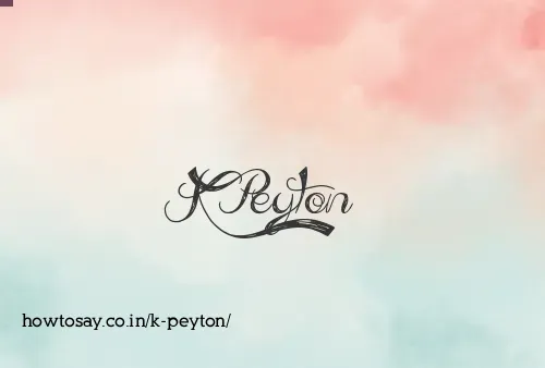 K Peyton