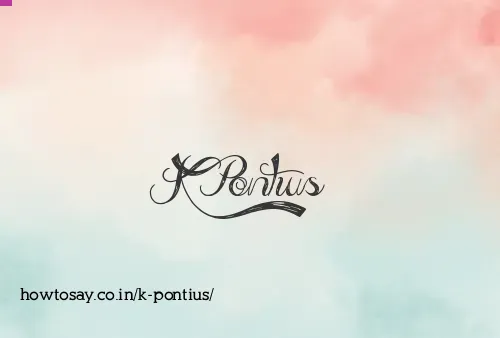 K Pontius