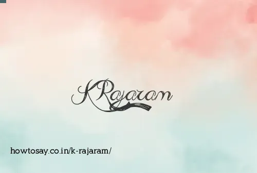 K Rajaram