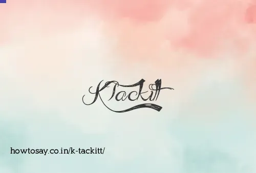 K Tackitt