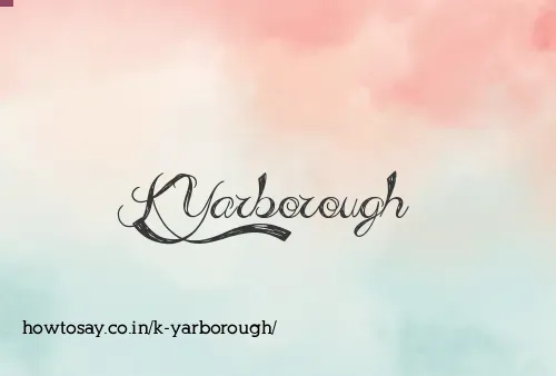 K Yarborough