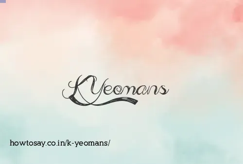 K Yeomans