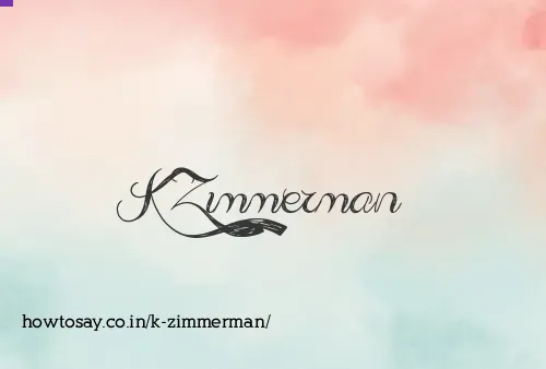 K Zimmerman