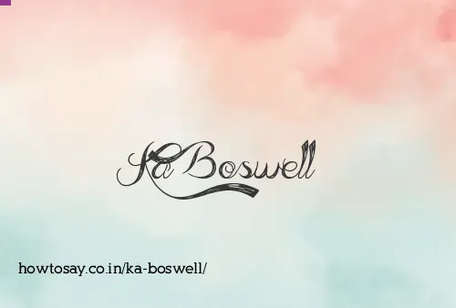 Ka Boswell