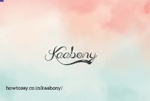 Kaabony