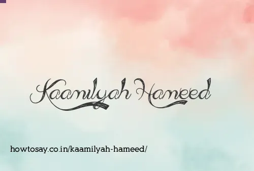 Kaamilyah Hameed