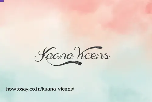 Kaana Vicens