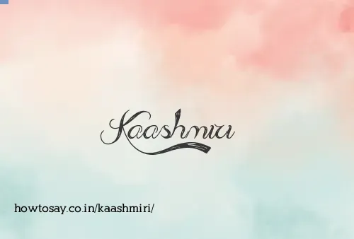 Kaashmiri