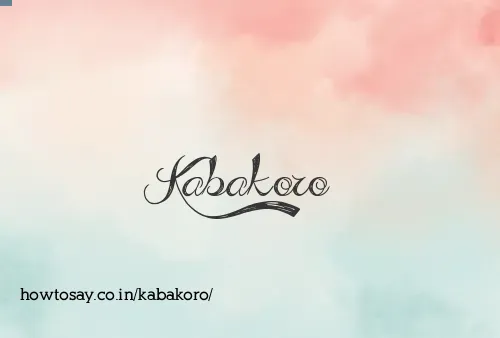 Kabakoro
