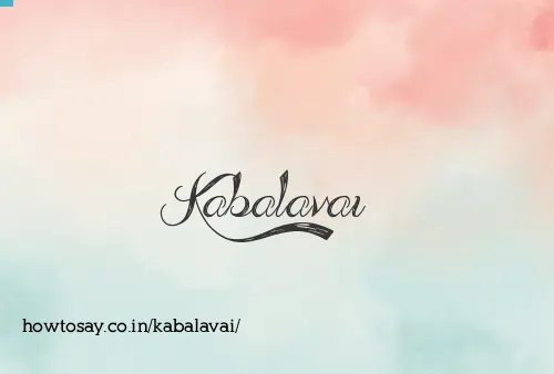 Kabalavai