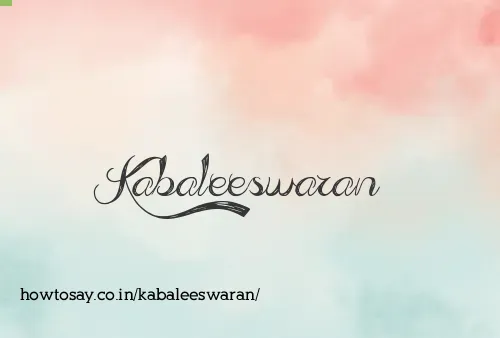 Kabaleeswaran