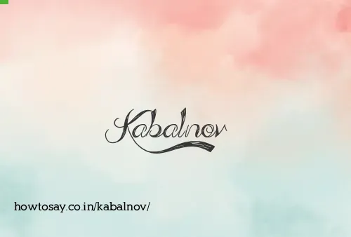 Kabalnov