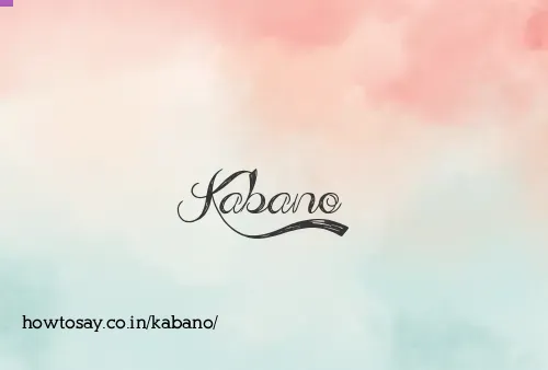 Kabano