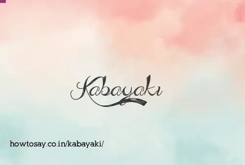Kabayaki