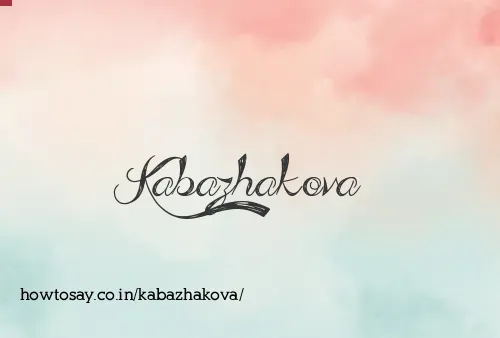 Kabazhakova