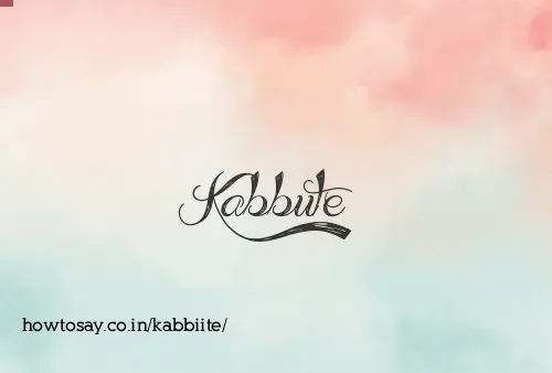 Kabbiite