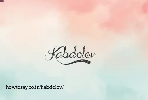 Kabdolov