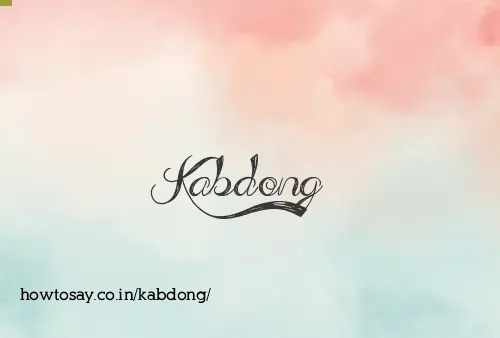 Kabdong