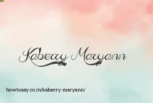 Kaberry Maryann